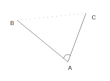 余弦定理による距離の算出