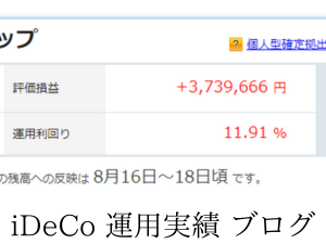 iDeCo運用実績公開！利益370万円突破！